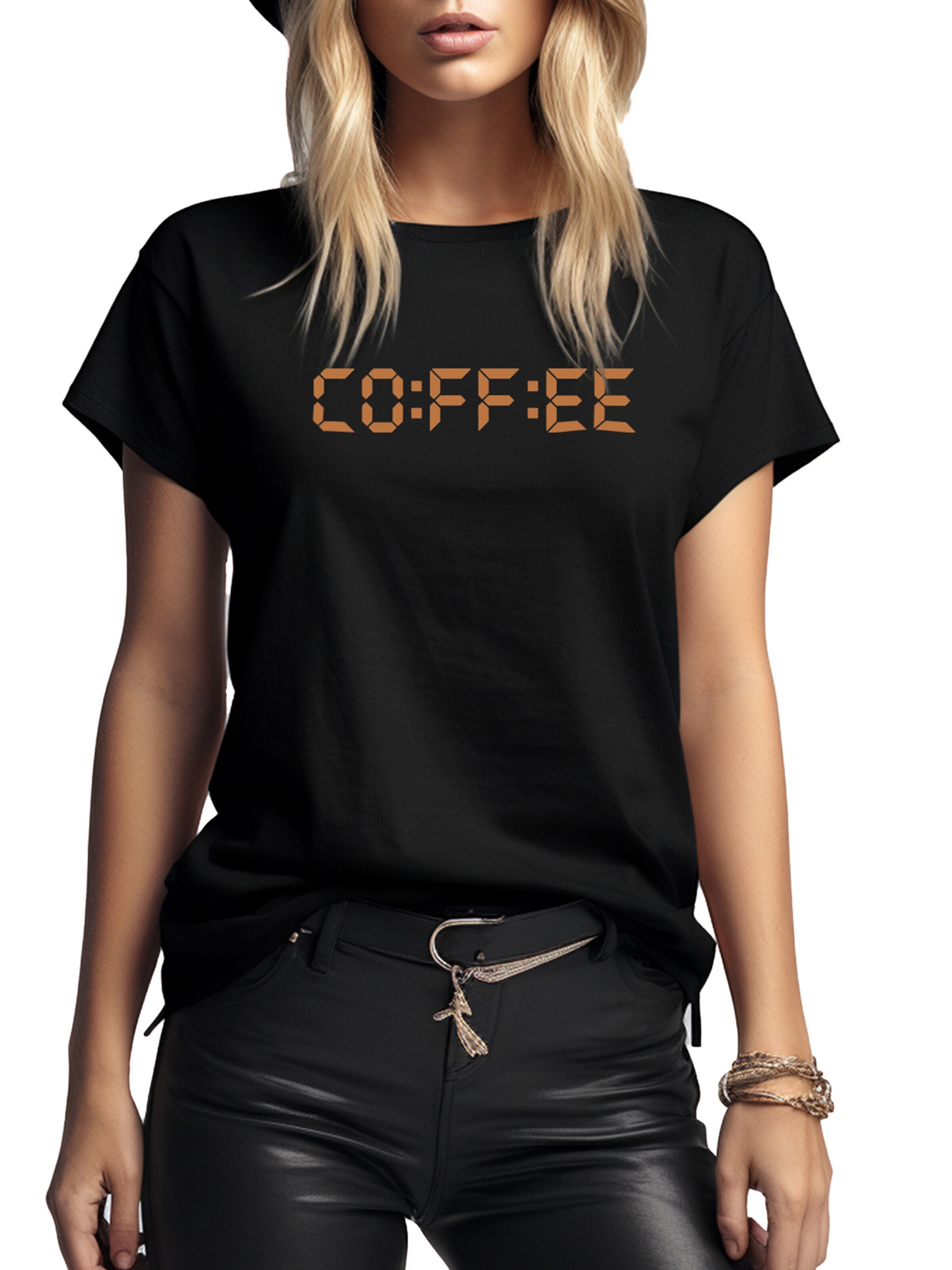 MAKAYA Shirt 'Coffee Time' in Black