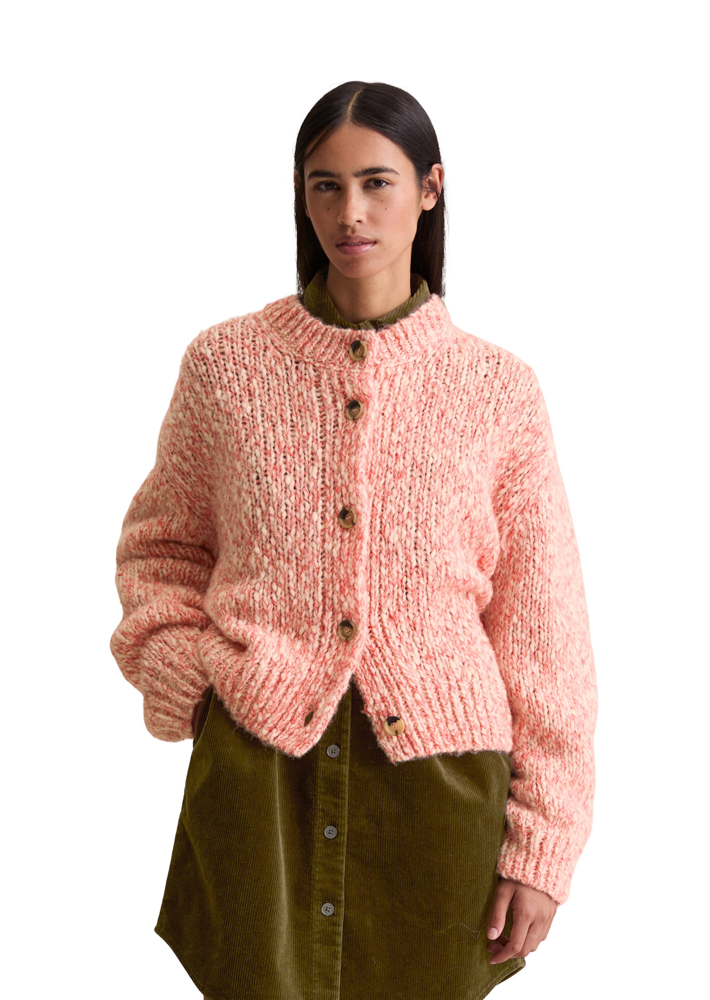 Marc O'Polo DENIM Knit cardigan in Pink: front