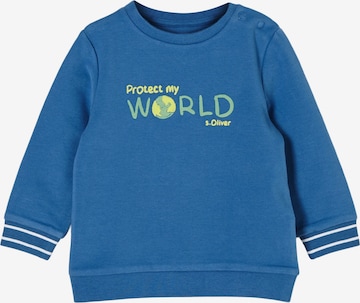 s.Oliver Sweatshirt in Blauw: voorkant