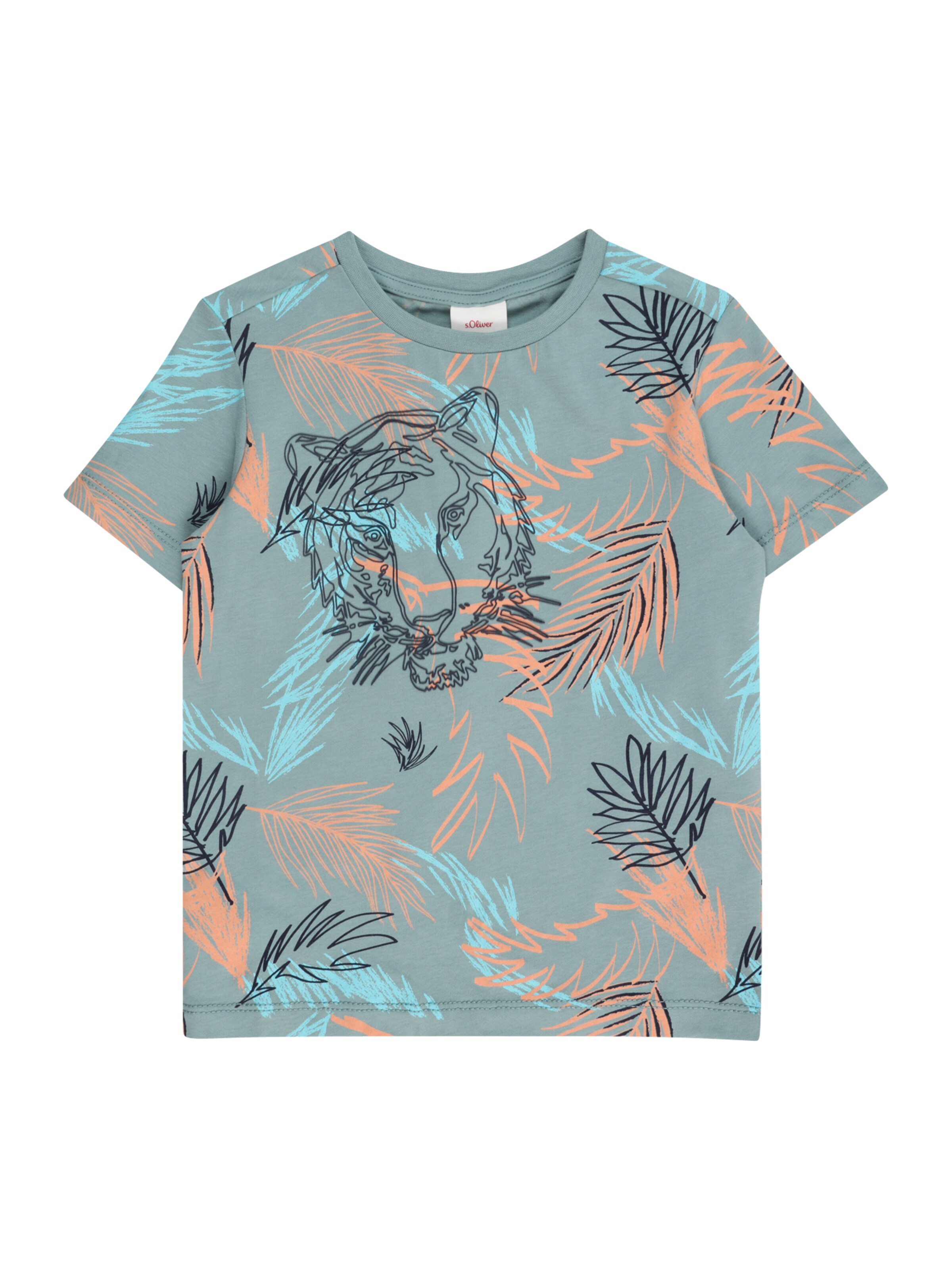 s.Oliver T-shirt i grön: framsida