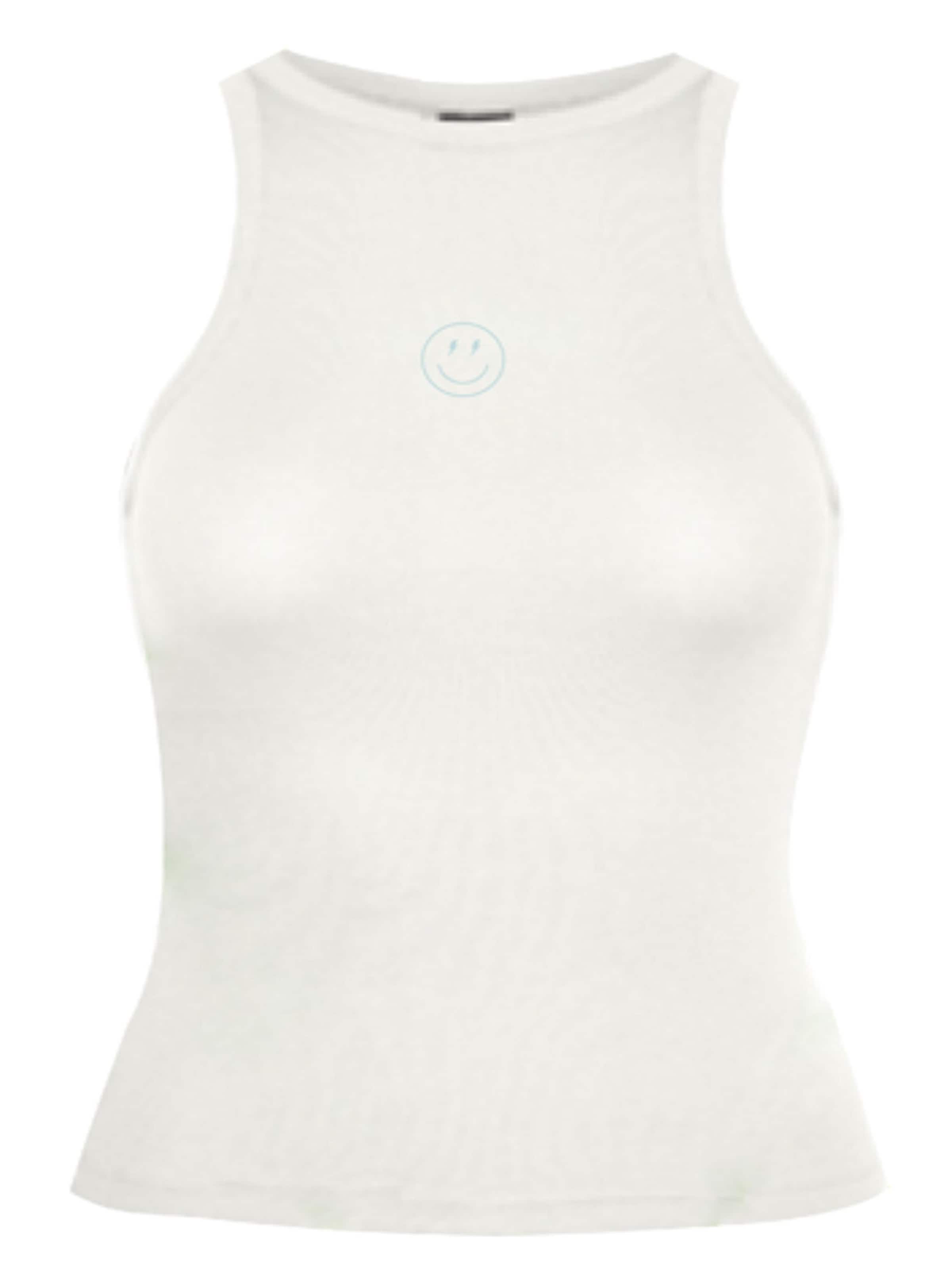 VERO MODA Top 'SMILE' in Wit: voorkant