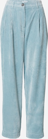 MSCH COPENHAGEN Loose fit Pleat-Front Pants in Blue: front