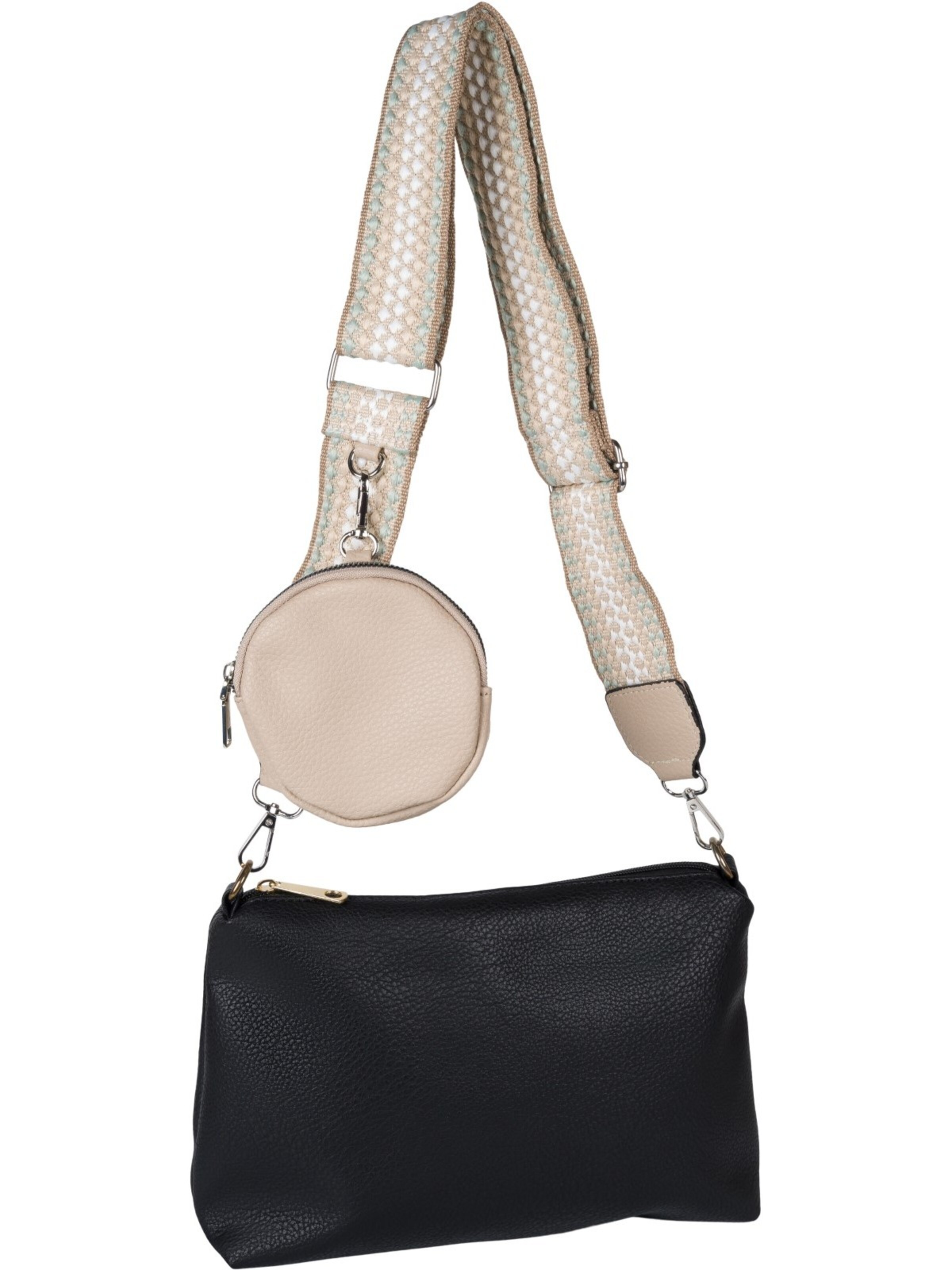 styleBREAKER Taschenzubehör 'Breiter Wechsel Taschengurt Pünktchen mit Börse'‌‌‌‌‌‌‌‌‌ in Grau