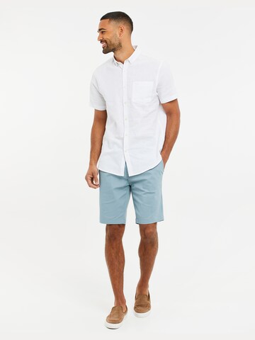 Threadbare Slimfit Shorts 'Northsea' in Blau