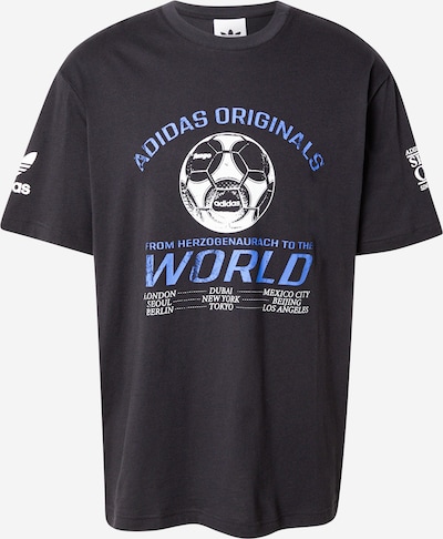 Marškinėliai '90s Football' iš ADIDAS ORIGINALS, spalva – mėlyna / juoda / balta, Prekių apžvalga