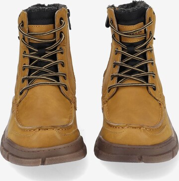 TOM TAILOR Lace-Up Boots in Brown