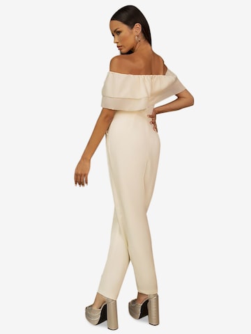 Chi Chi London Jumpsuit in Beige