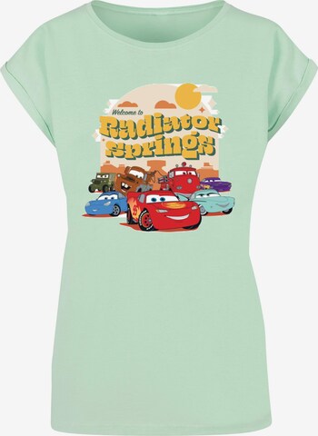 ABSOLUTE CULT T-Shirt 'Cars - Radiator Springs Group' in Grün: predná strana