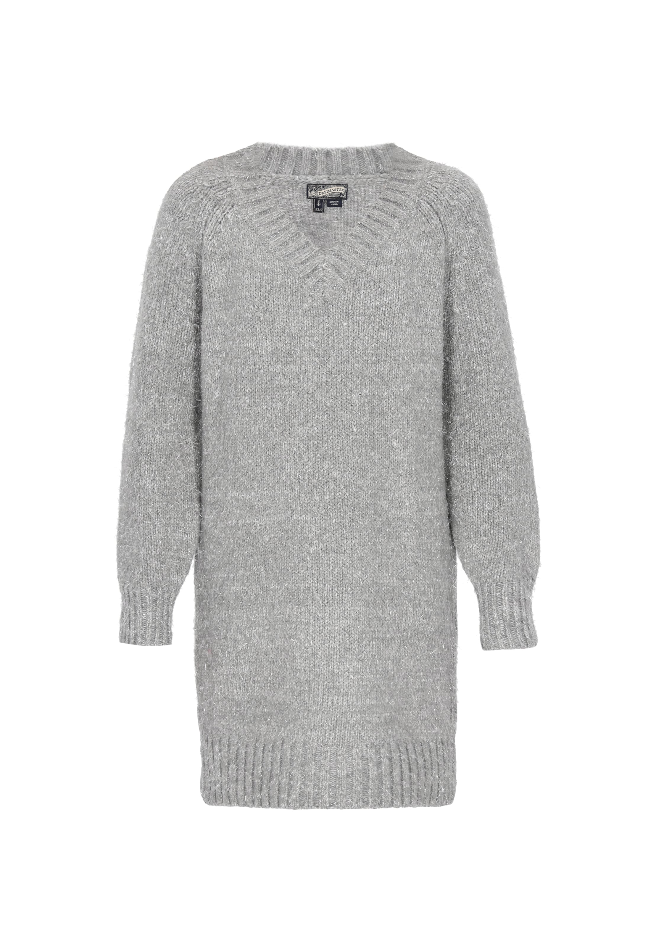 DreiMaster Vintage - Vestido de punto en gris: frente