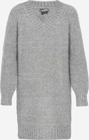 DreiMaster Vintage Gebreide jurk in Grijs: voorkant