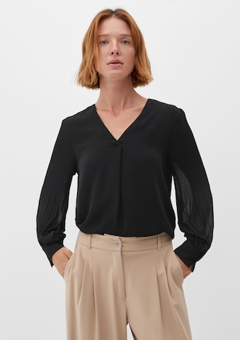 Camicia da donna di s.Oliver BLACK LABEL in nero: frontale