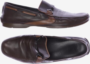 BOSS Flats & Loafers in 43 in Brown: front
