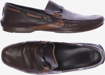 BOSS Black Flats & Loafers in 43 in Brown: front