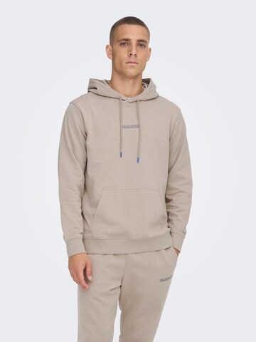 Only & Sons Sweatshirt 'Elon' in Grey: front