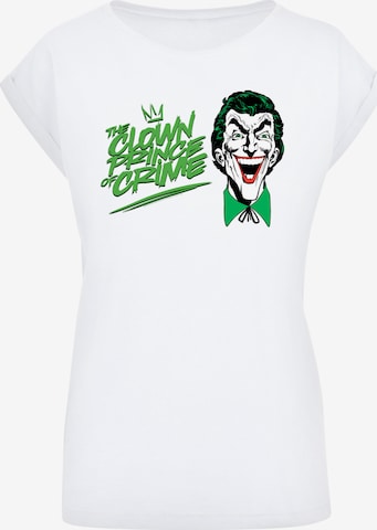 F4NT4STIC T-Shirt 'DC Comis Superhelden Batman Joker The Clown Prince Of Crime' in Weiß: Vorderseite