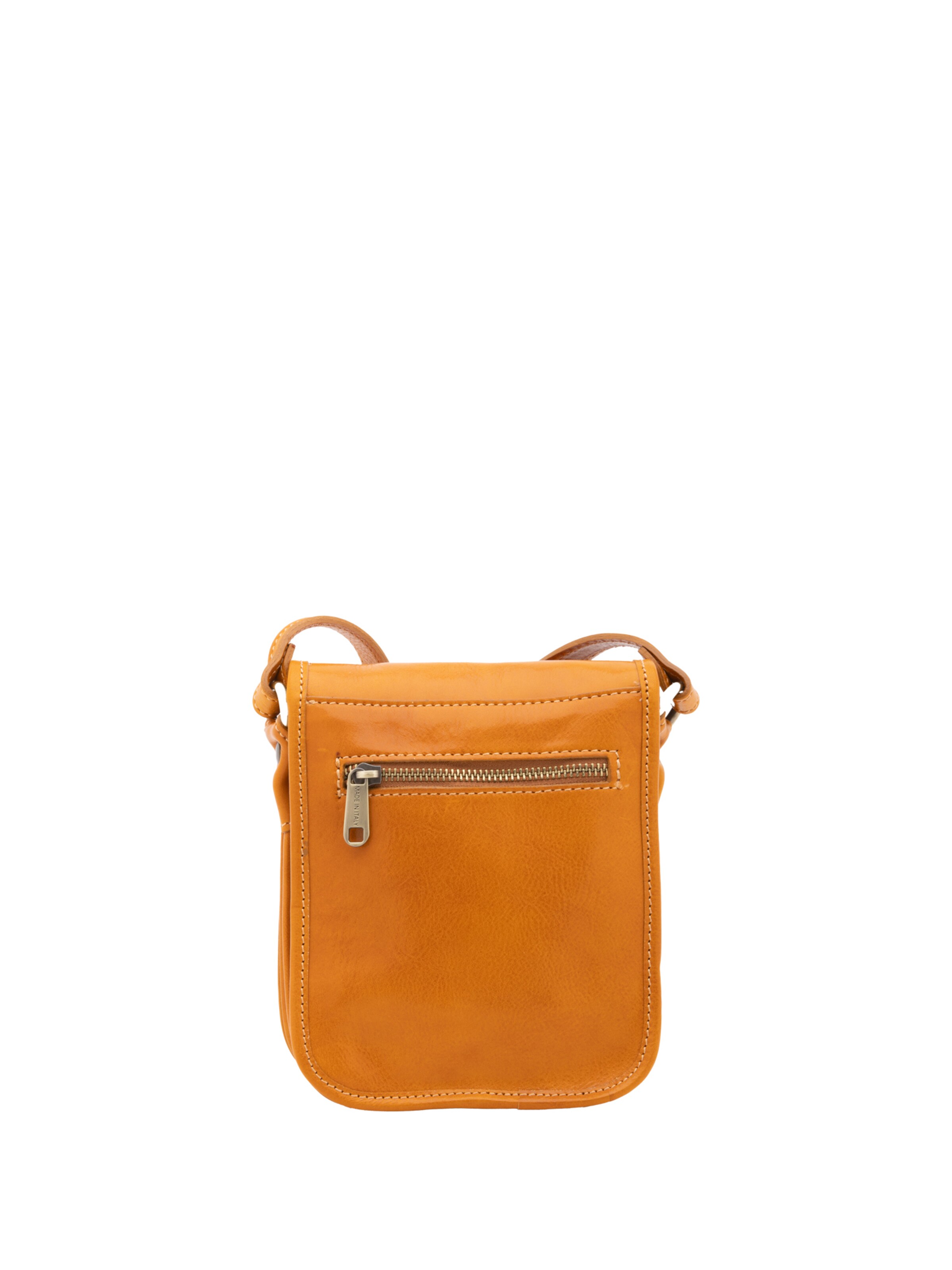 Borsa a tracolla 'Borsa a tracolla uomo vera pelle con calamita - Made in Italy' di I Fratelli in giallo