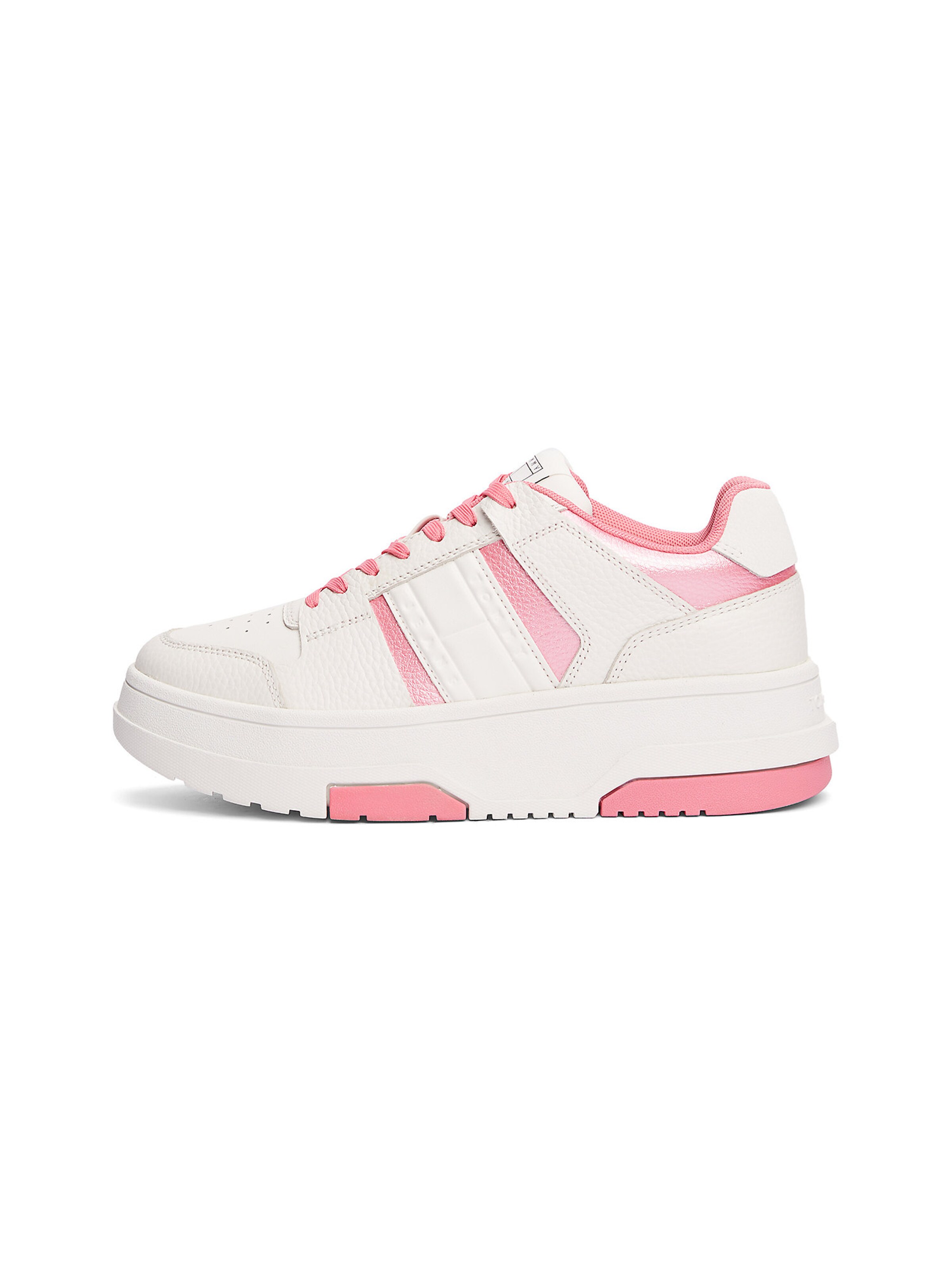 Baskets basses 'The Brooklyn' Tommy Jeans en rose : devant