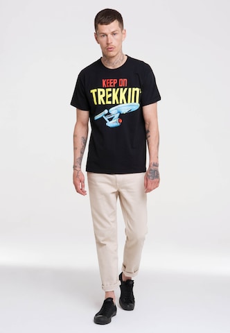 LOGOSHIRT T-Shirt 'Star Trek – Keep On Trekkin'' in Mischfarben