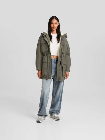 Bershka Between-seasons parka in Green