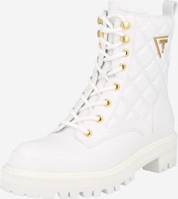 Bottines à lacets 'Badae' GUESS en blanc : devant