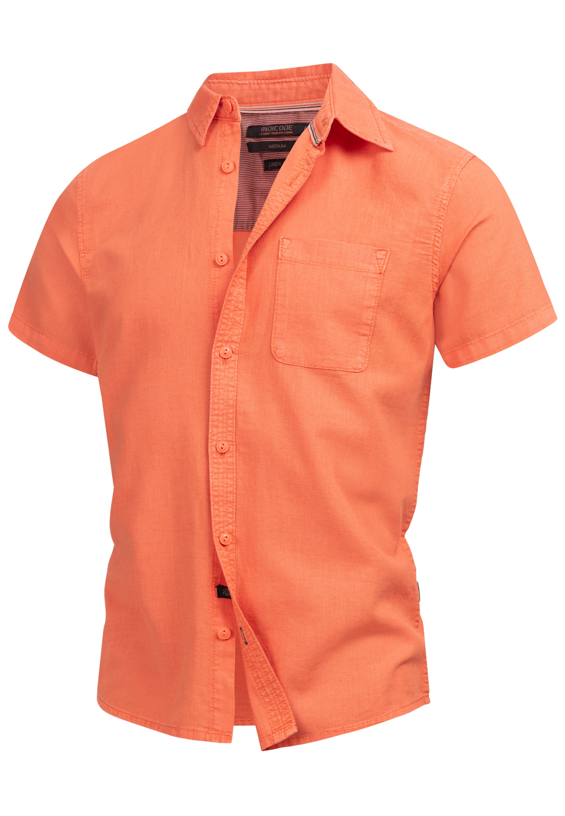INDICODE JEANS Regular Fit Hemd in Orange