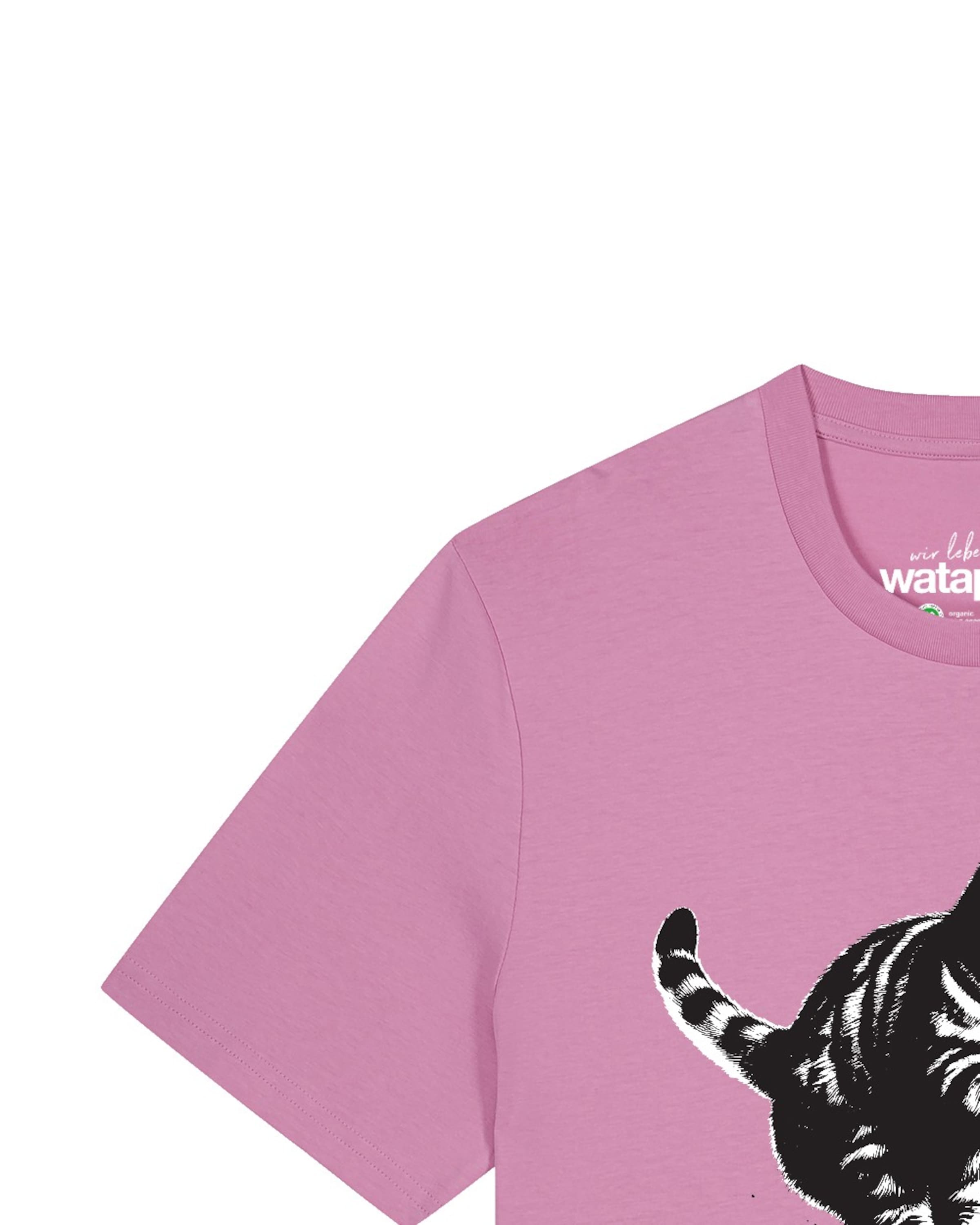 Watapparel Shirt 'Savage cat' in Pink