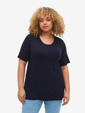 Zizzi Blouse 'Carly' in Blue: front