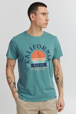 T-Shirt BLEND en bleu : devant