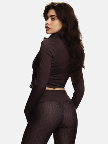 EKCENTRIK Flared Sporthose 'Choco Brown' in Braun