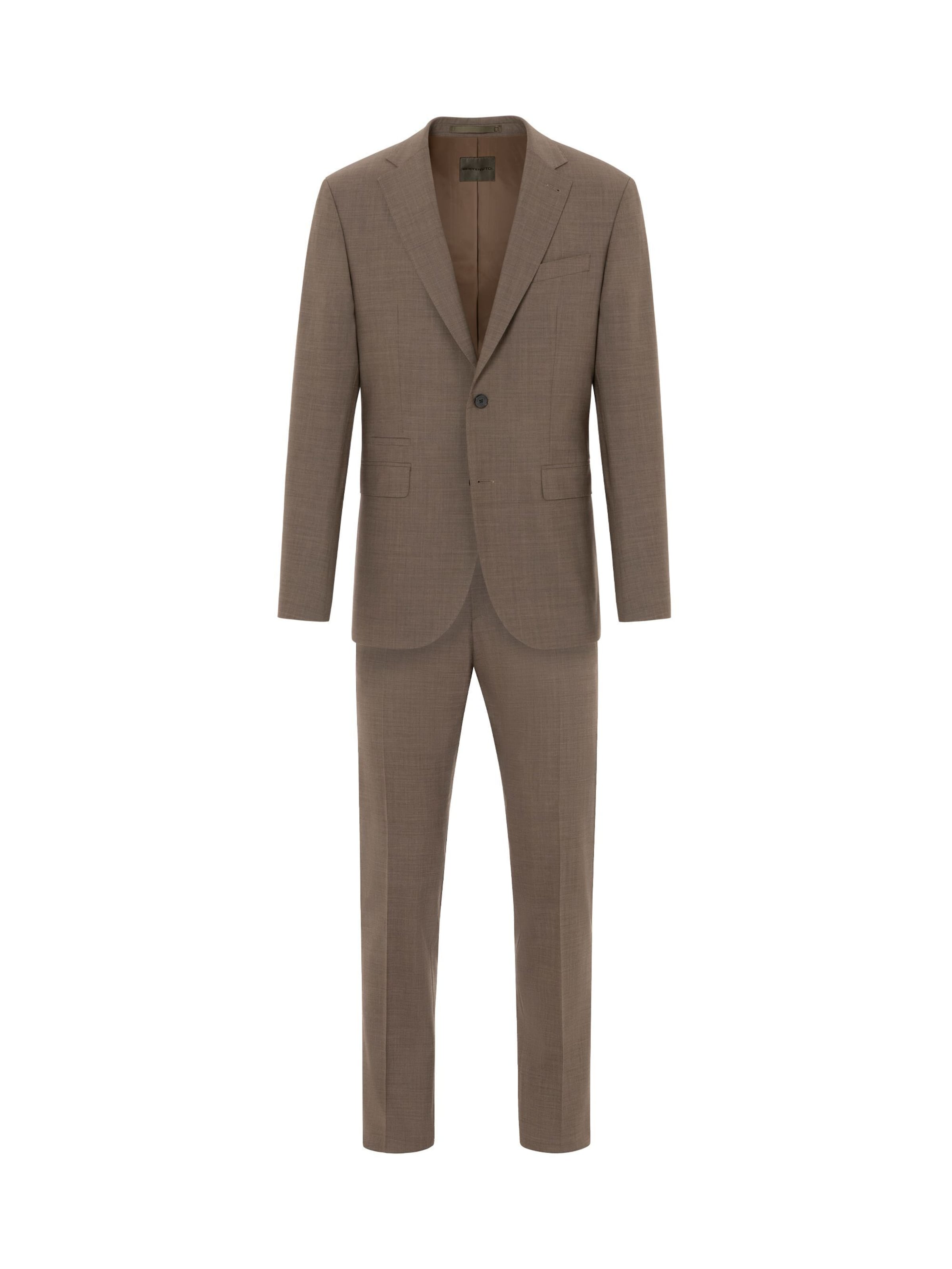 BENVENUTO Slimfit Anzug 'Romeo Nero' in Braun: Vorderseite