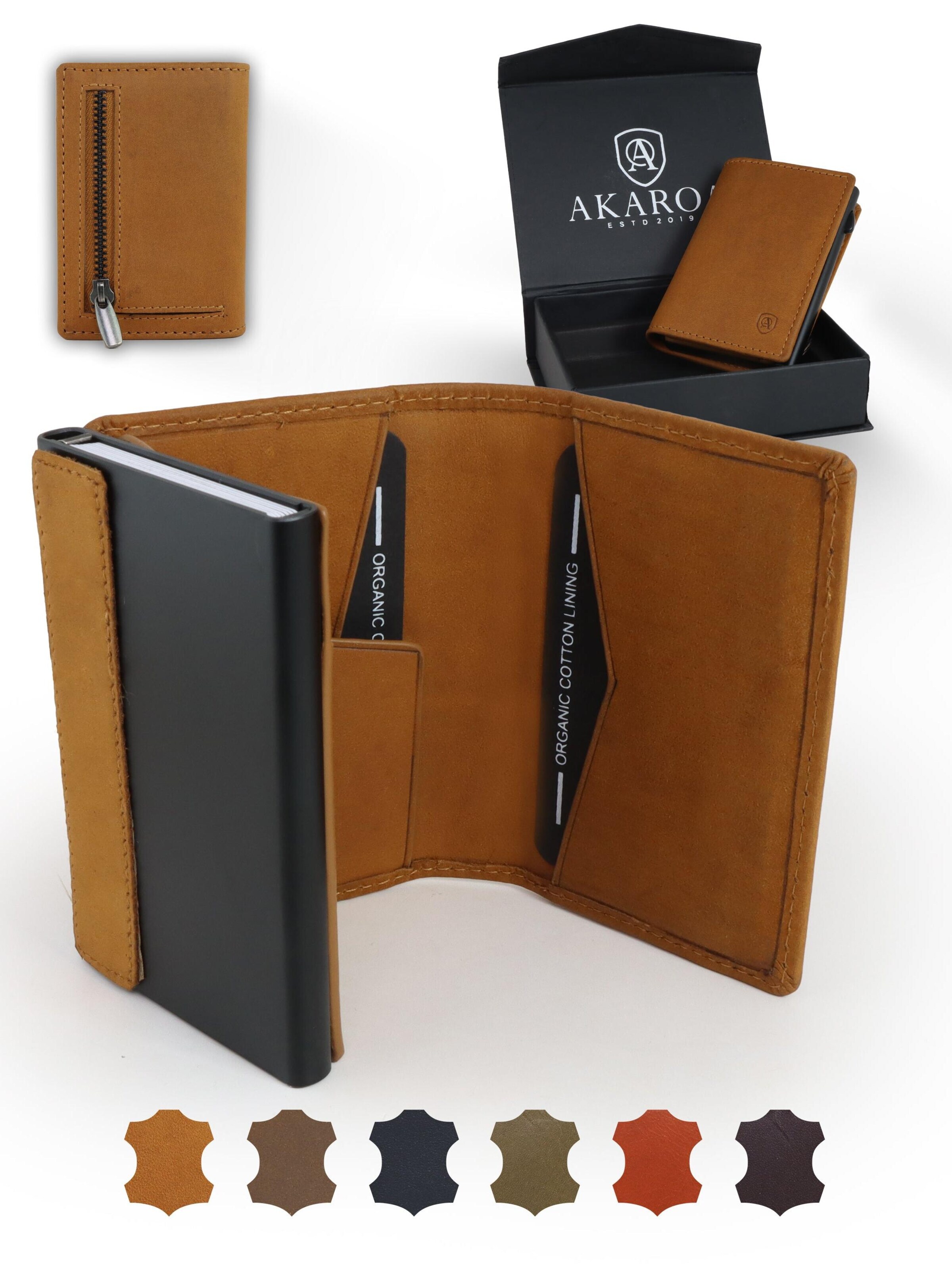 Akaroa Portemonnaie 'Slim Wallet Pelle II'‌‌‌‌‌‌‌‌‌ in Braun
