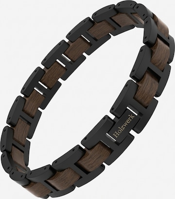 Holzwerk Armband 'THUMSEE' in Zwart: voorkant