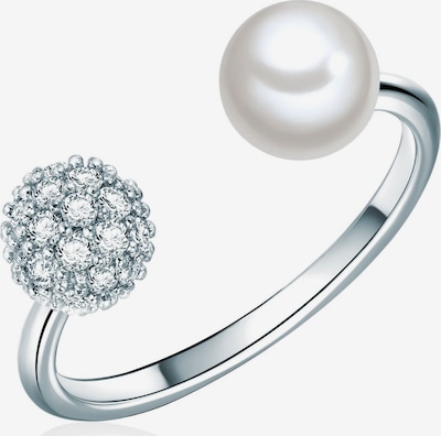 Lulu & Jane Ring in silber / perlweiß, Produktansicht