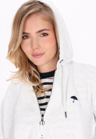 Schmuddelwedda - Sudadera con cremallera en blanco