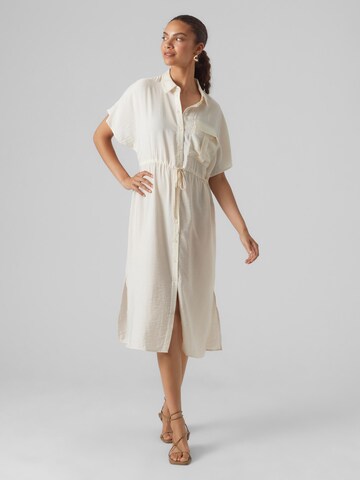 VERO MODA Shirt dress 'IRIS' in White: front