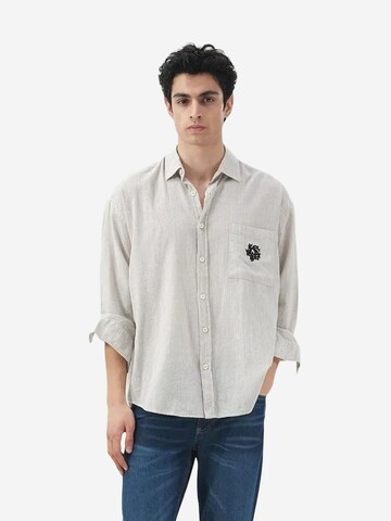 Giesto Comfort fit Button Up Shirt in Beige