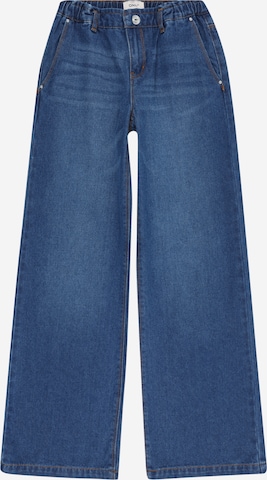 Wide leg Jeans 'COMET' de la KIDS ONLY pe albastru: față