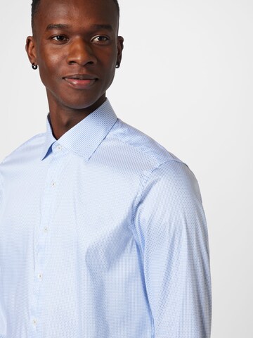 ETERNA Slim fit Button Up Shirt in Blue