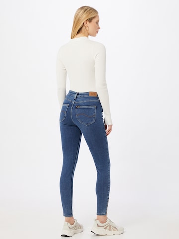 Lee Skinny Jeans 'Scarlett High Zip' in Blauw