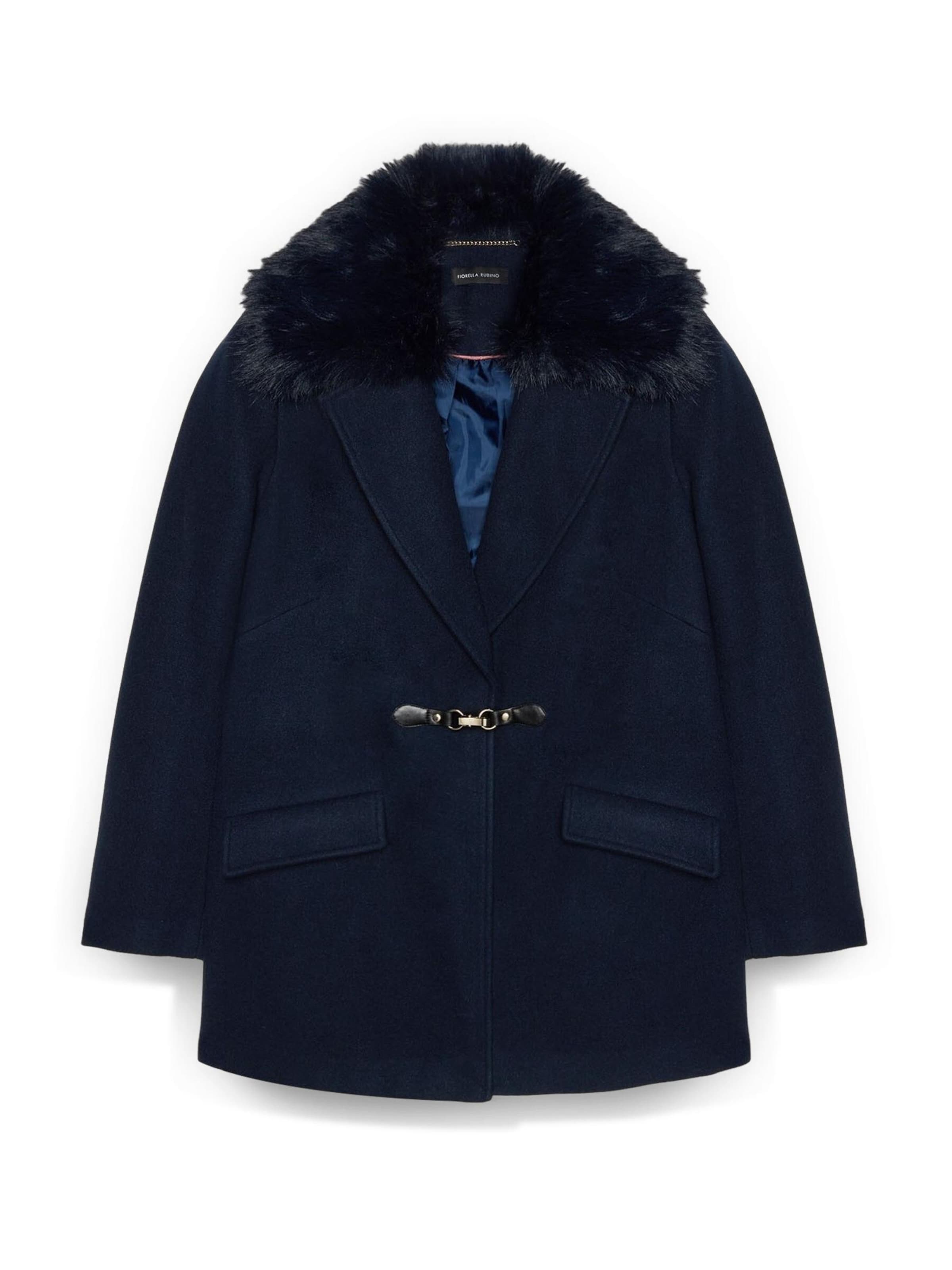 Fiorella Rubino Wintermantel in Blauw: voorkant