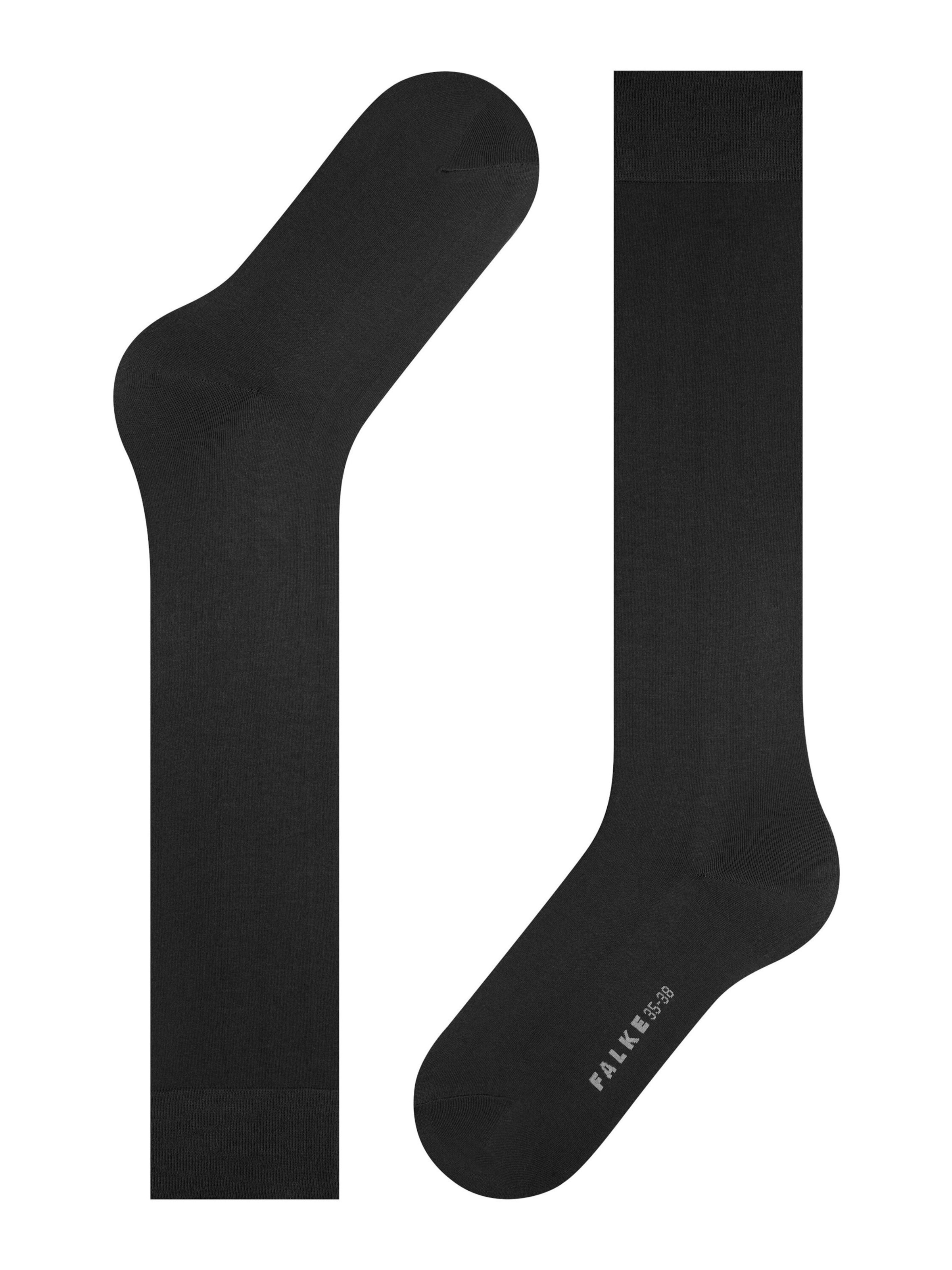 FALKE Knee High Socks 'Cotton Touch' in Black