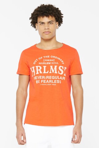 Harlem Soul T-Shirt 'GE-NT' in Orange: predná strana