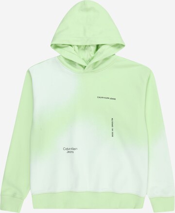 Sweat Calvin Klein Jeans en vert : devant