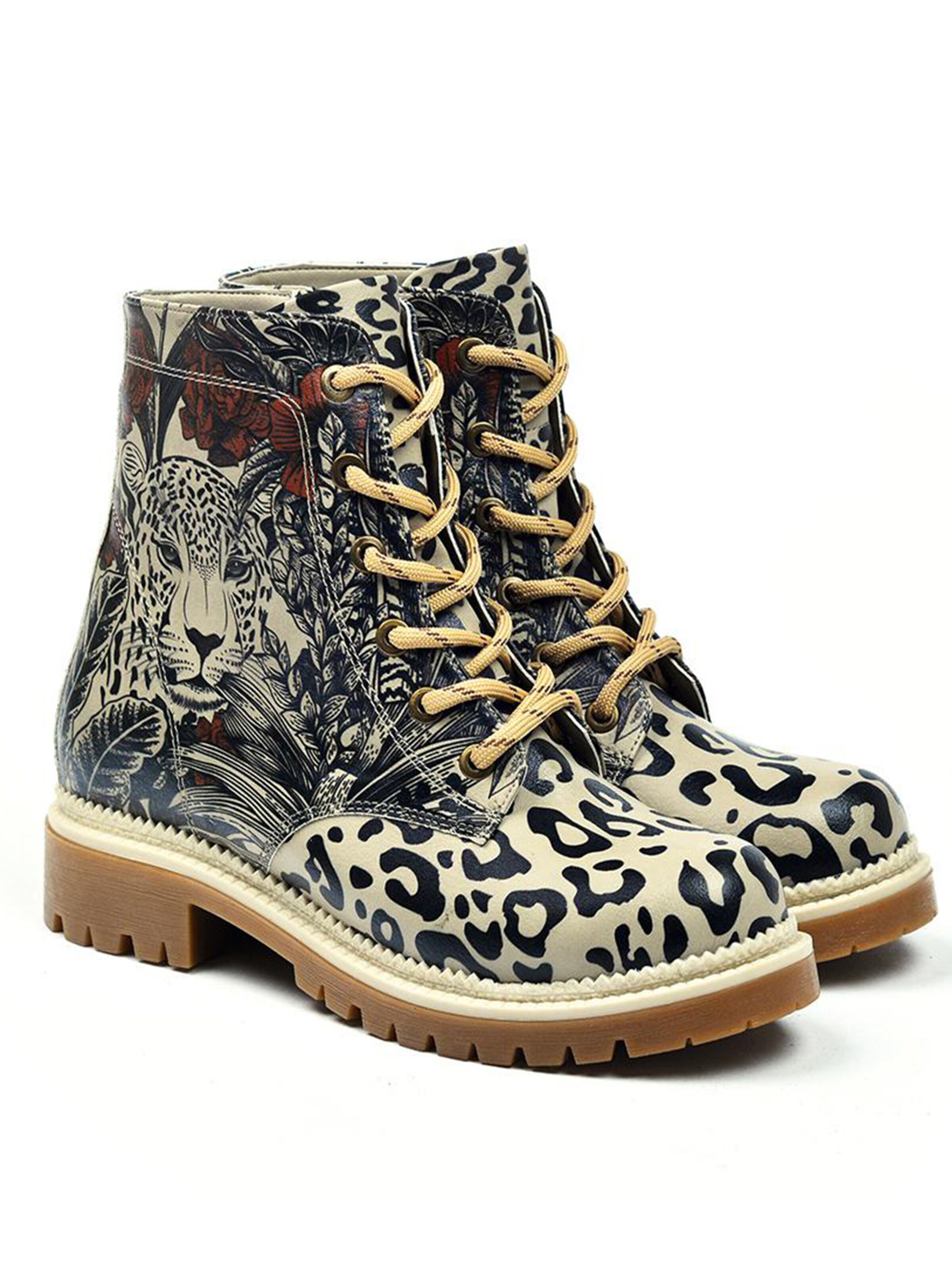Bottes à lacets 'NJR129' Goby en beige
