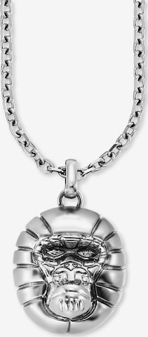SAVE BRAVE Necklace in Silver: front