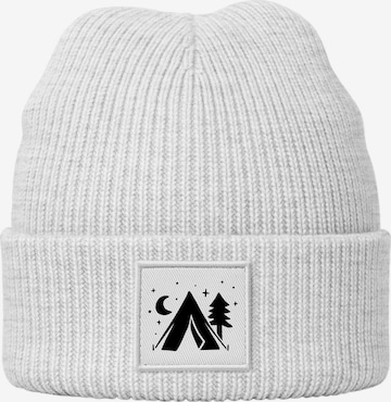 Neverless Beanie 'Camping' in Grey: front