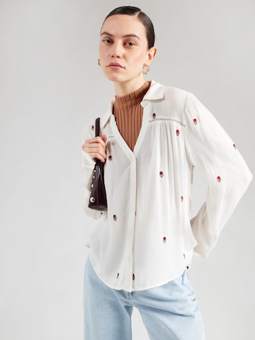 VILA Blouse 'VISAFRA' in Beige: front