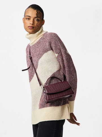 PIECES Umhängetasche 'PCRUKKA KROKO' in Rot