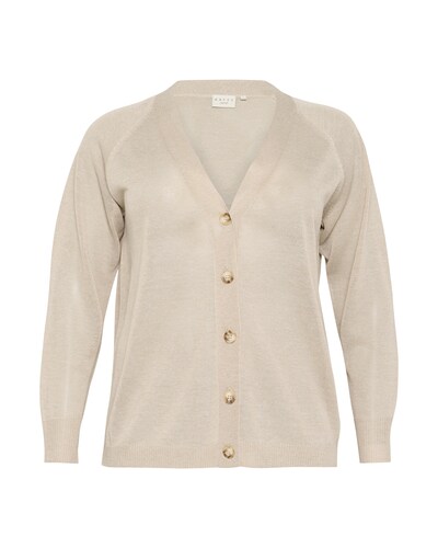 KAFFE CURVE Gebreid vest in de kleur Beige gemêleerd, Productweergave