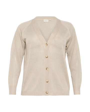 KAFFE CURVE Gebreid vest in Beige: voorkant
